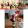 Charming Christmas Home Decoration Santa Snowman Wine Bottle Cover Set For Festive Celebrations