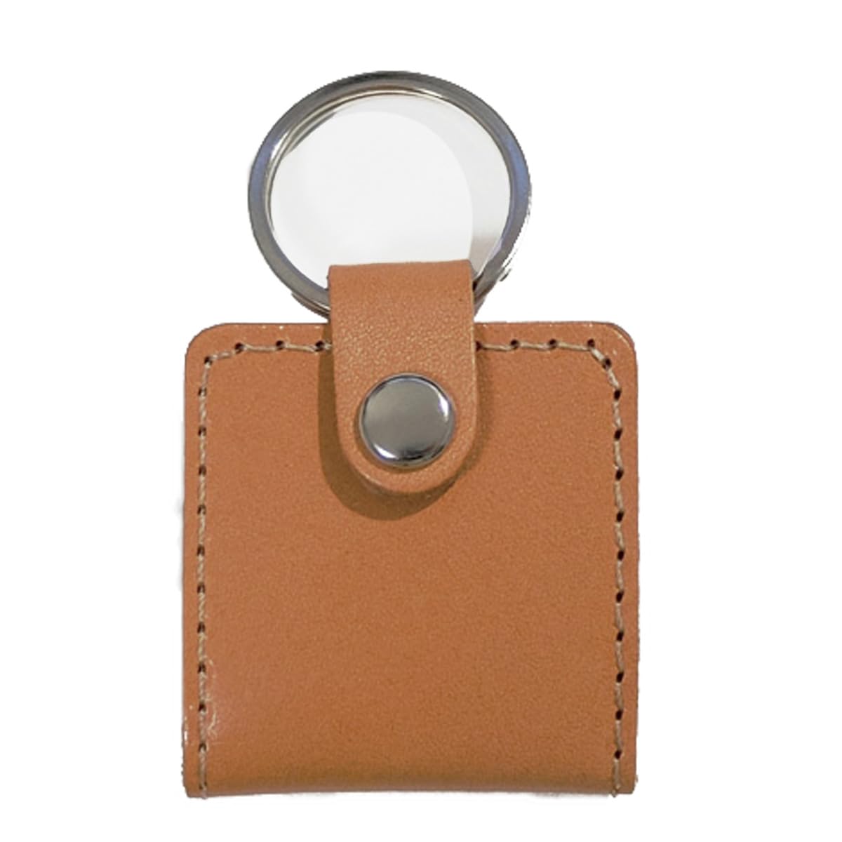 

AIKA Photo Frame Tochigi Made in Japan [Square Two-Sided] Keychain, Leather, (Biscuit)