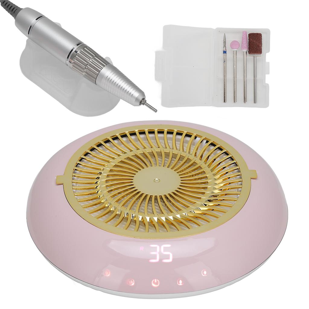 60W 2 In 1 Nail Art Machine 35000RPM Nail Drill Pen Nail Dust Vacuum Collector Machine 100‑240V