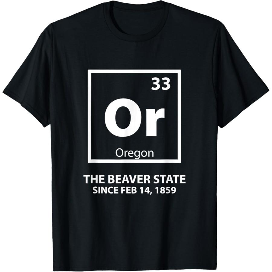 

Oregon Periodic Element Beaver State T-shirt XXXXXL чорний