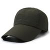 Summer new men's baseball cap extended brim quick-drying hat outdoor leisure sports breathable versatile cap