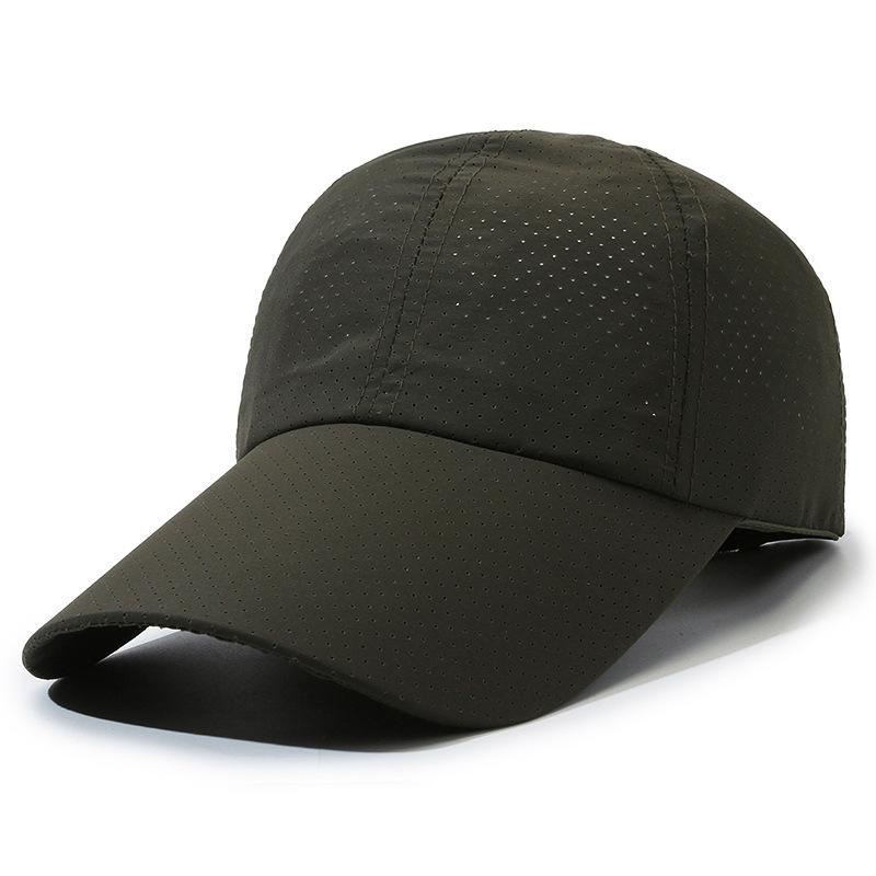 Summer new men's baseball cap extended brim quick-drying hat outdoor leisure sports breathable versatile cap