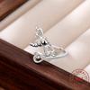 Charming adjustable dragonfly ring925Made of pure silver, the fashionable open design for women is perfect for celebrations and holidays