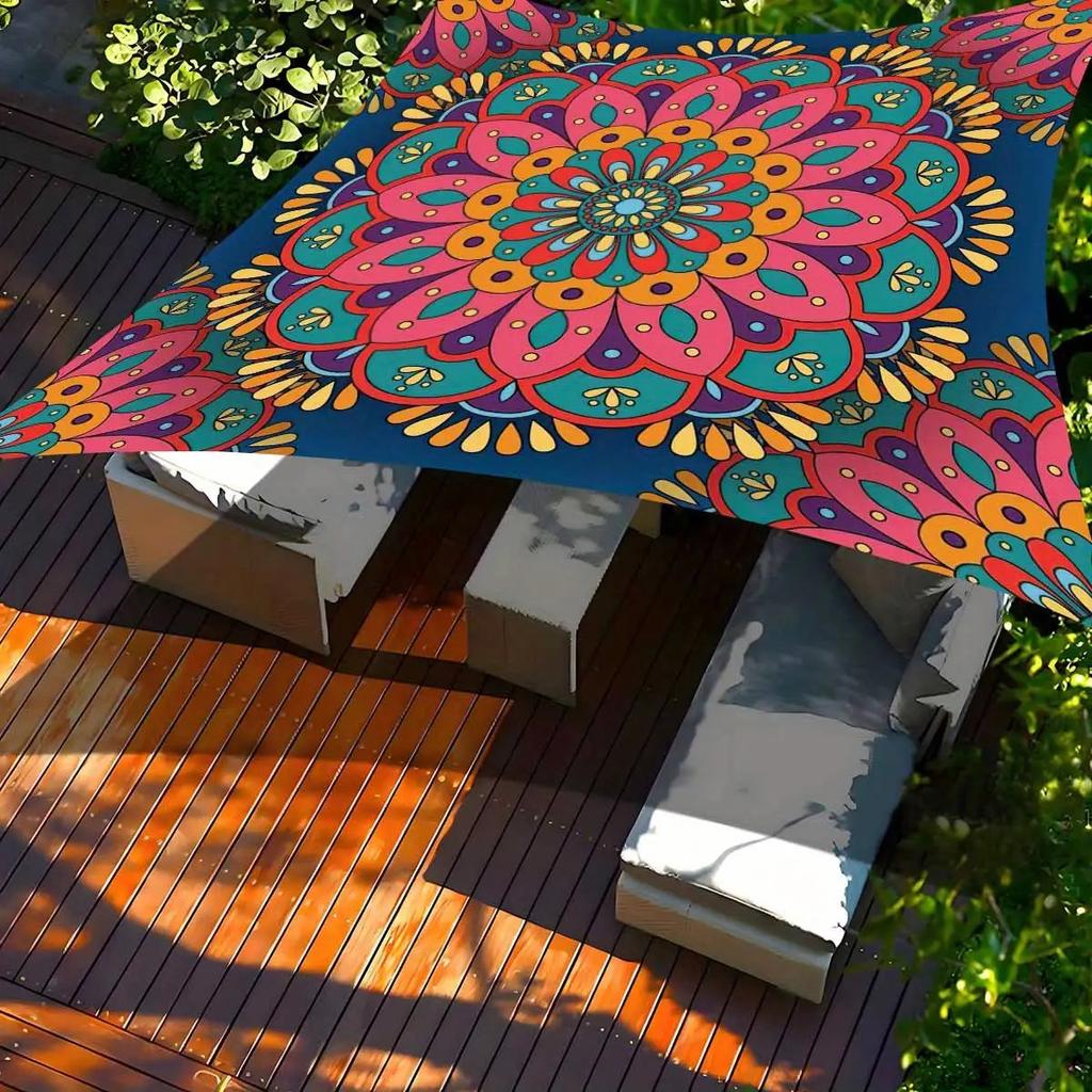 1 Stück Böhmisches Mandala Camping Sonnenschutz Überdachung Leichte Polyester Strandzelt Garten Picknick Schatten