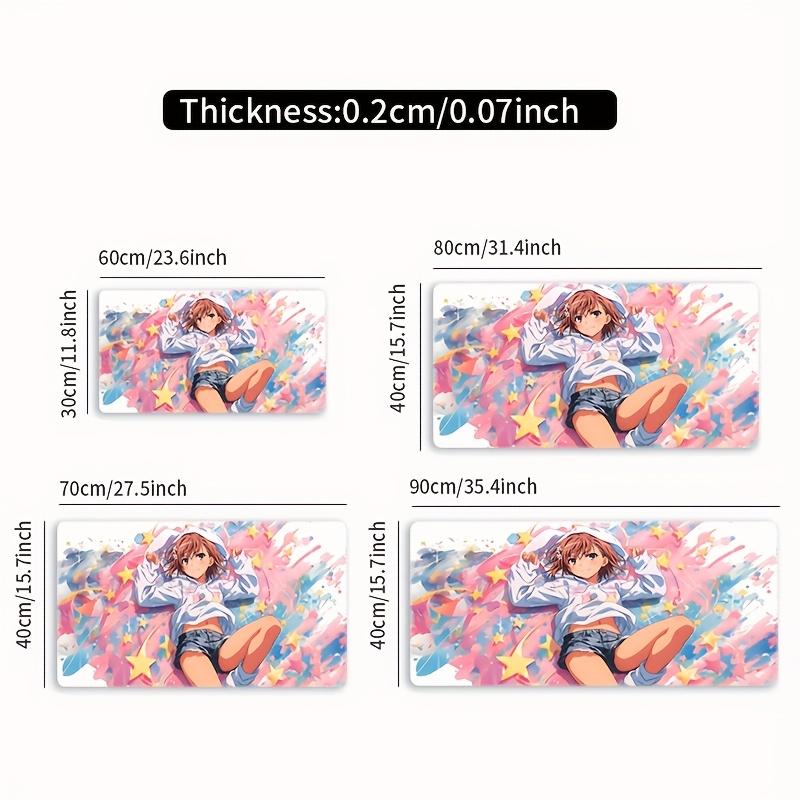 Grand Tapis de Souris Gaming Fille Anime Étoilé Vibrant Caoutchouc Antidérapant Lavable Tapis de Souris Anime tapis de souris gadgets bureau Tapis
