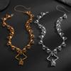 Halloween Skull Necklace Gothic Dark Skeleton Pendant Collarbone Chain Men Women Necklaces Jewelry Accessory Gifts