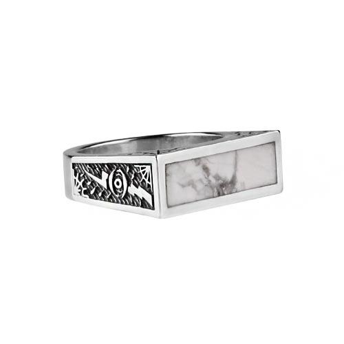 Anonymous Artisan Spiderweb Houllite Ring