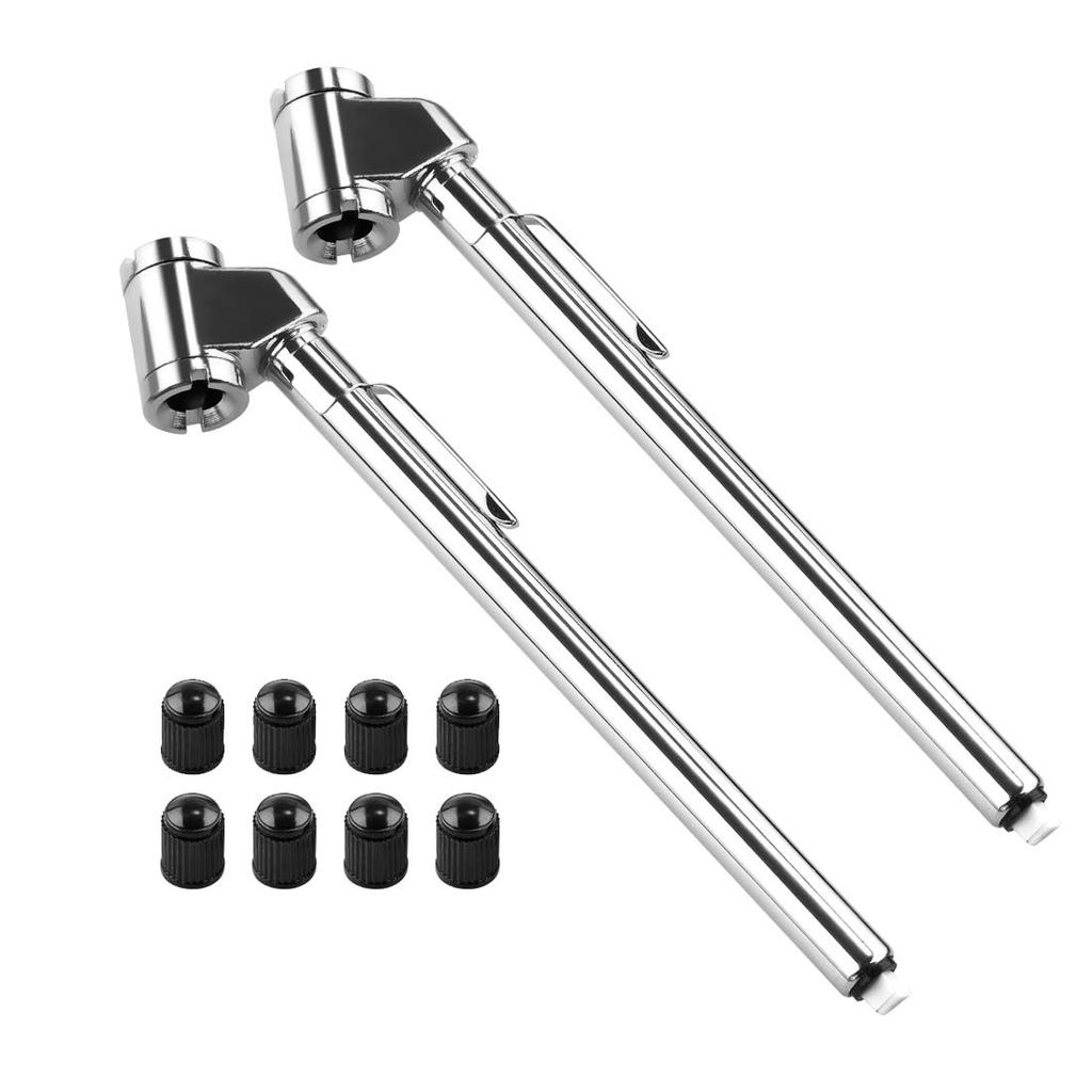 CZC AUTO Pencil Tire Pressure Gauge, Dual Head Trucks Air Gage, Accurate Mechanical Dually Chuck Wheel Service Checker, Stainless Steel Stem For Car