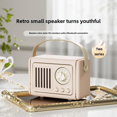Kreativní Retro Bluetooth Reproduktor Mini Přenosný U Disk TF Kazeta FM Bluetooth Reproduktor