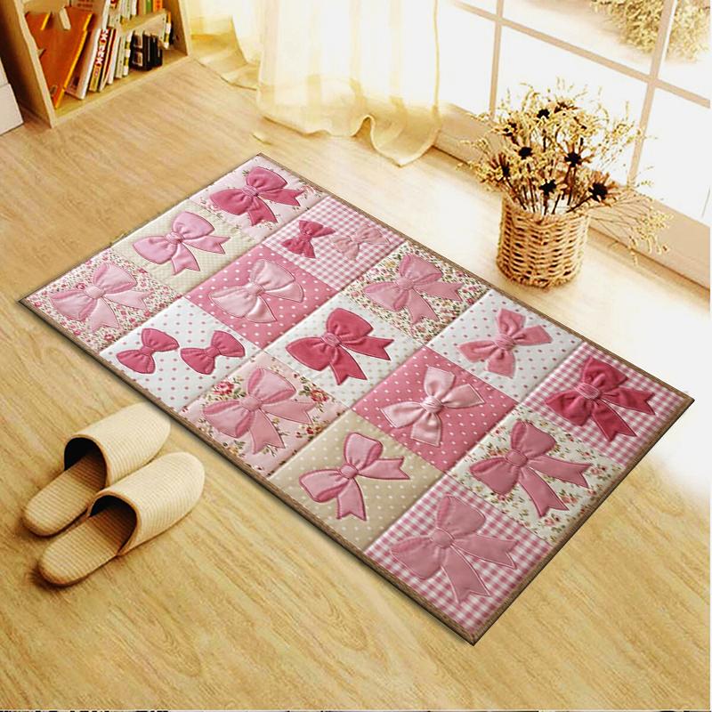 2025 New Gorgeous Bow Carpet Rug for Living Room Bedroom Home Sofa Decoration,Kids play Non-slip Floor Mat112