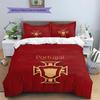Portugal National Football Team Pattern Bedding,Quilt Set Quilt Cover Pillowcase Home Birthday Gift(1 * duvet cover + 2 * pillowcase, without core)