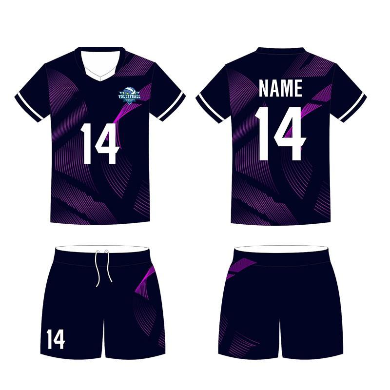 Volleyball Uniform Set Breathable Sports Training Jersey Men Women Striped Team Wear