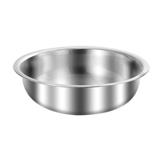 Large Capacity Dough Kneading Basin Stainless Steel Mixing Bowl, Kitchen Prep Bowl for Baking Washing Vegetables, Heavy Duty Home Flat Bottom Soup Pot