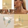 Trendy Heart-shaped Natural Stone Dangle Earrings For Women Fashion
