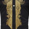 Men's  Winter Luxury  Print Long Sleeve Dashiki Shirt Top Blouse