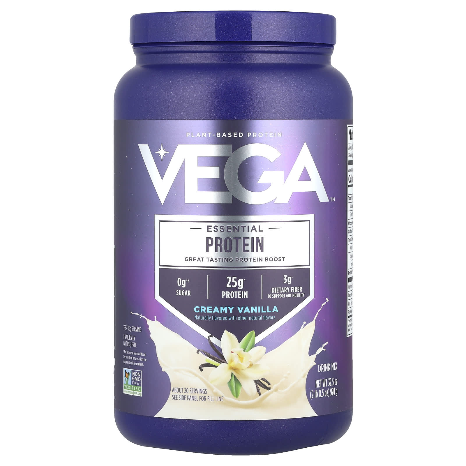 

Essential Plant Protein, Creamy Vanilla, 920G (2Lb 0.5Oz)