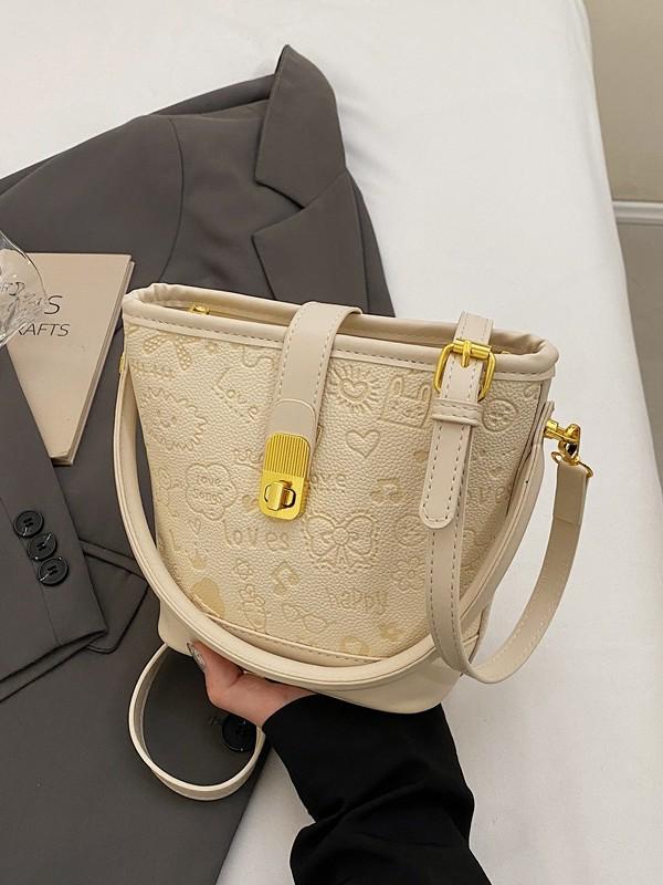 Women's 2025 High-End Commuting Crossbody Handbag - Small, Elegant Bucket Style