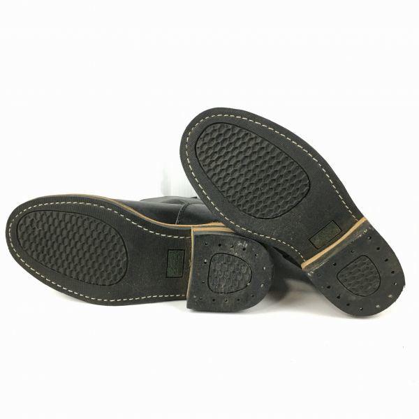 Steel Toe Engineer Leather Motorcycle Riding Boots Black Size 35.5 22.0-23.0(USED)