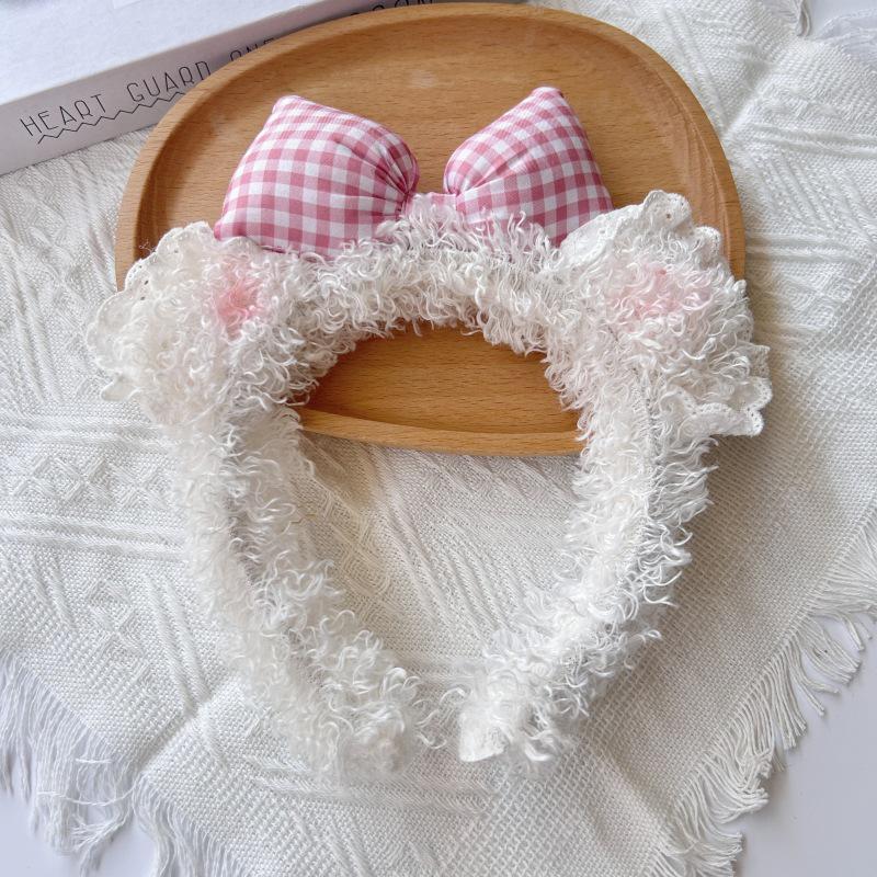 Cartoon Plush Headband: Cute Hair Accessory for Women & Kids, Perfect for Face Washing