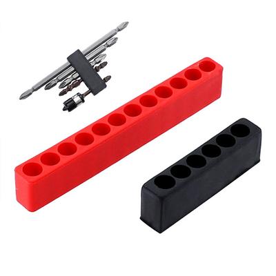 5X 12 Löcher Sechskant-Bit-Organizer Kunststoff Schraubendreher-Bit-Halter Bohrer für Kopfaufbewahrung für Koffer Box Block für 6,5 mm Sechskantschaf