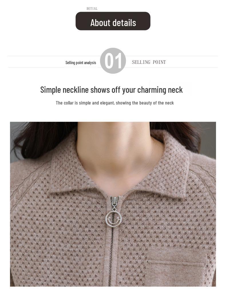 Damen Petite Herbst Strickjacke mit Reißverschluss - Kollektion Frühling & Herbst 2025