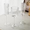 Striped High-Foot Champagne Flute Sparkling Wine Glass - Wine, Red Wine, Cocktail Glass
