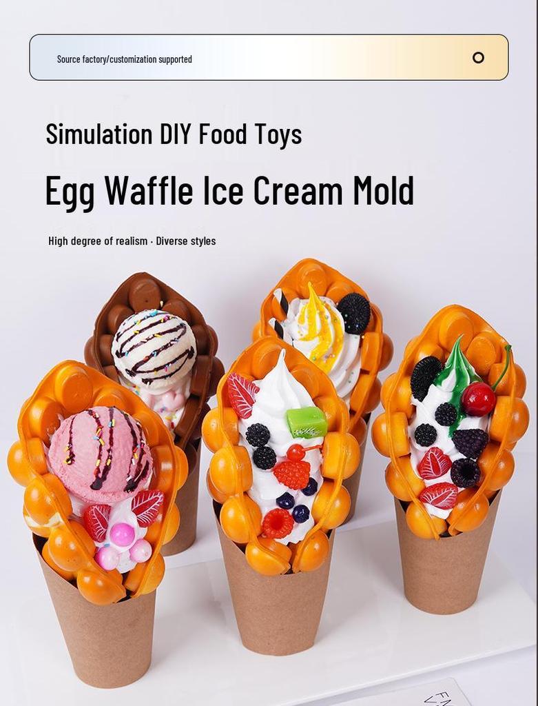 Espositore per Dolci alla Frutta con Waffle all'Uovo in Stile Hong Kong