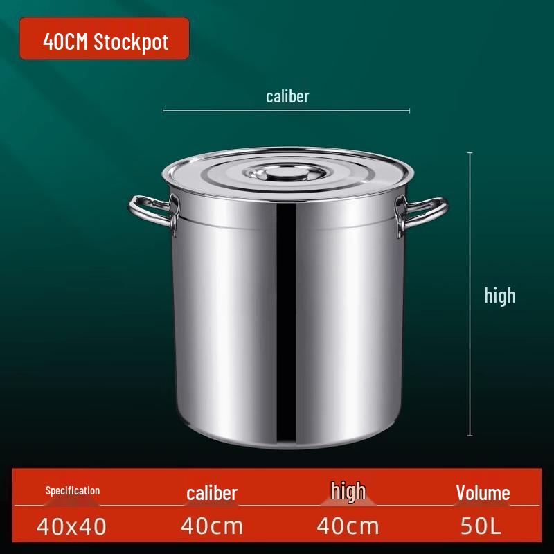 JPHZNB Thickened Stainless Steel Induction Soup Pot