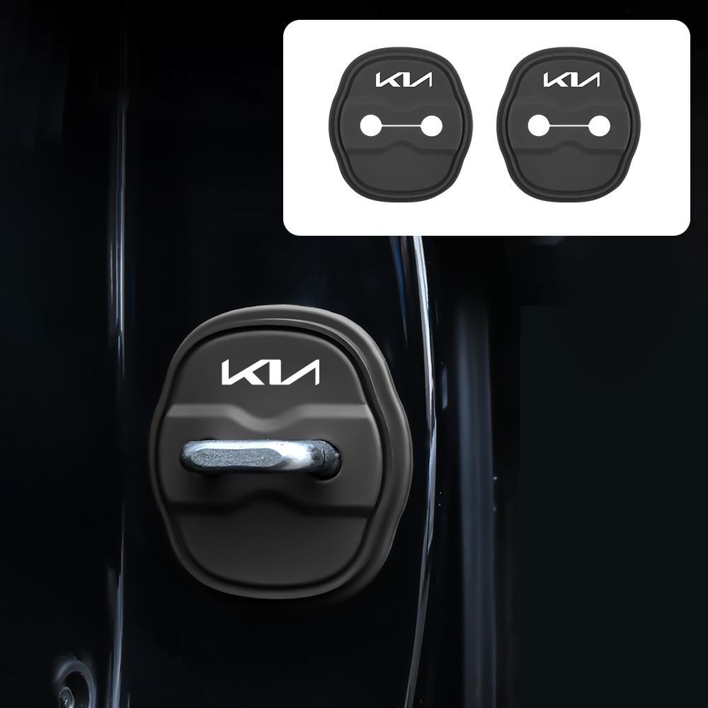 2/4pcs Car Door Lock Cushion Silicone Door Lock Protective Covers For Kia Rio Sportage Cerato Soul Sorento Picanto Ceed Niro K6