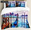 Italy Duvet Cover Queen/King/Full Size For Kids Adult Microfiber Italian Rome Venice Pisa Tower Tuscany Pizzas View Bedding Set