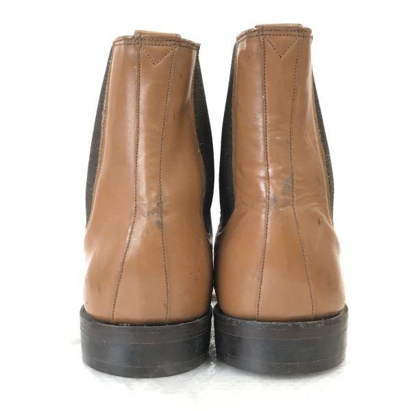 England Made/STUART/Goodyear Welt Leather Side Gore Boots/9/27.5/Brown/BROWN/Vintage Shoes(USED)