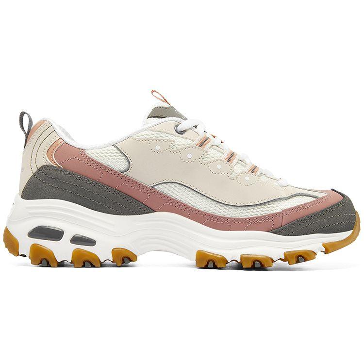 Skechers DLites 1.0 Tè al Latte Orso Tessuto Pelle Sintetica Comodo Versatile Ammortizzante Resistente all'Usura Mid Top Scarpe da Papà 11947-NTPH