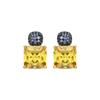 Boucles D'oreilles En Argent Sterling 925 Et Padparadscha, Finition or Jaune 18 Carats - Naydus