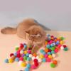 Interactive Launch Training Cat Toys Creative Kittens Mini Pompoms Games Stretch Plush Ball Toys Cat Supplies Pet Acssories