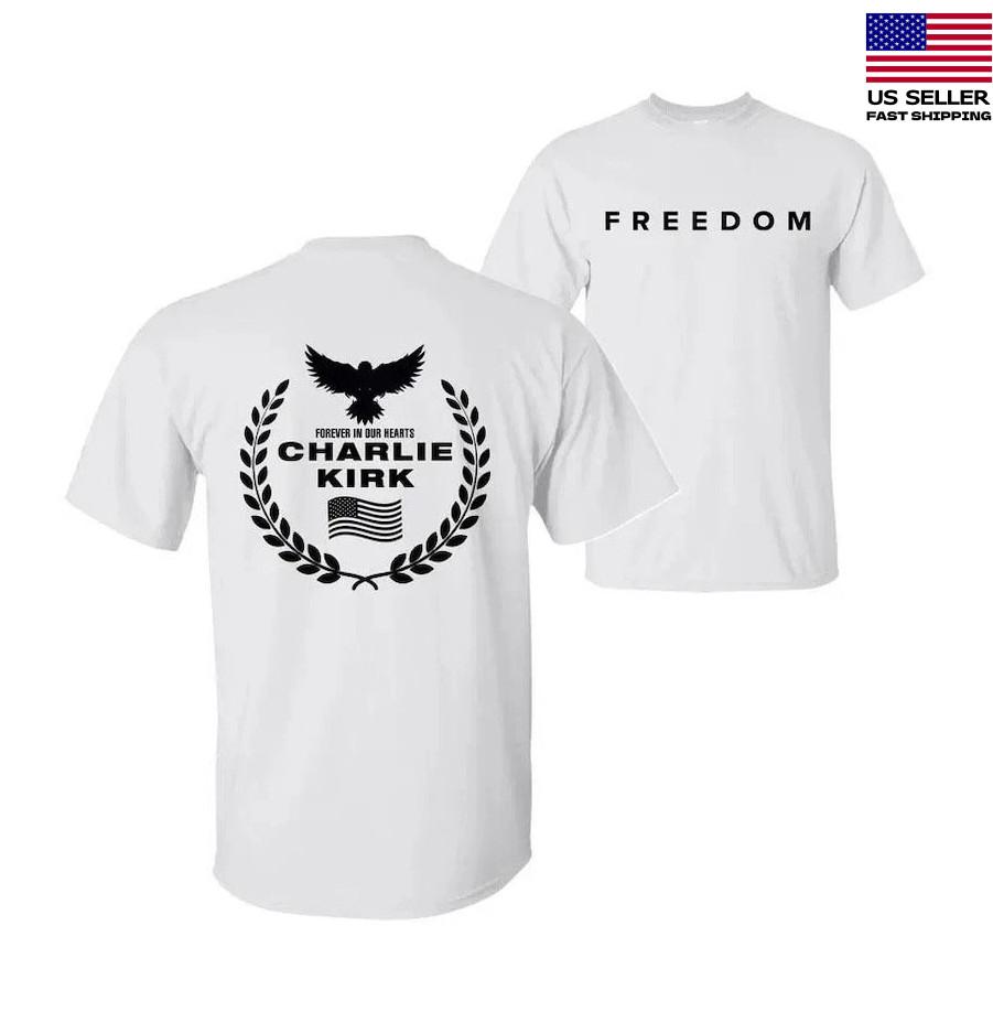 2025 Freedom Charlie Kirk White Unisex T-Shirt XL