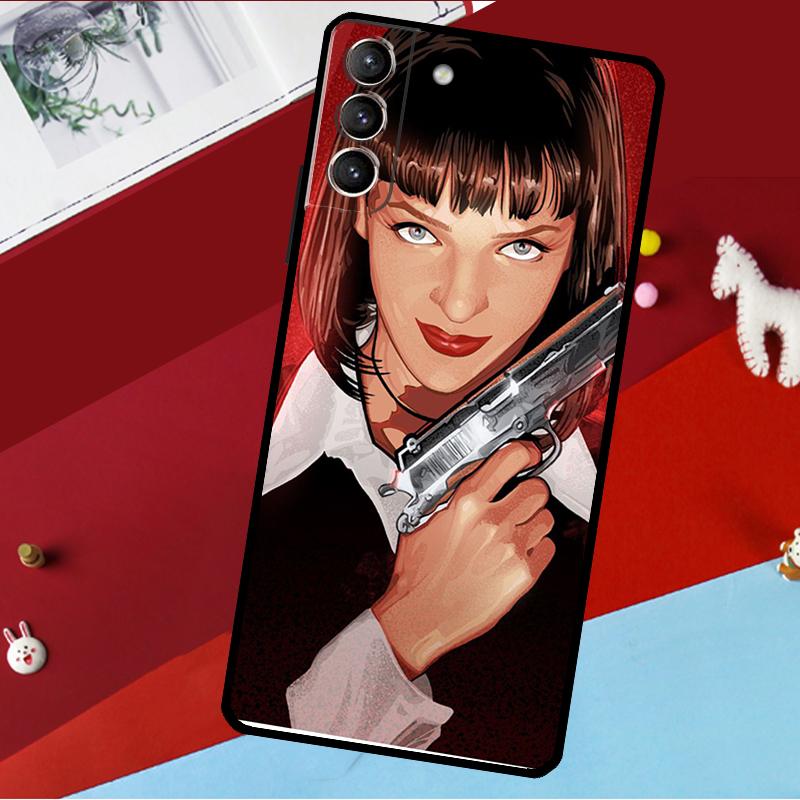 Mia Pulp Fiction Funda For Samsung Galaxy S26 S25 S24 S22 S23 Ultra Plus S20 S21 FE S9 S10 S25 FE Phone Case