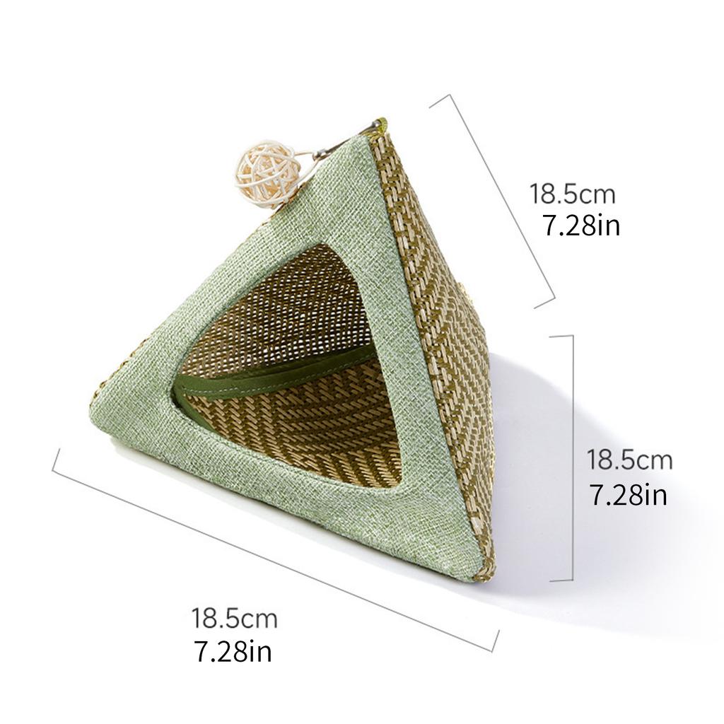 Ventilated Cloth Birdhouse For Parrots Hanging Decorative Nest Tent Triangular Shape Space Saving Cage Accessories