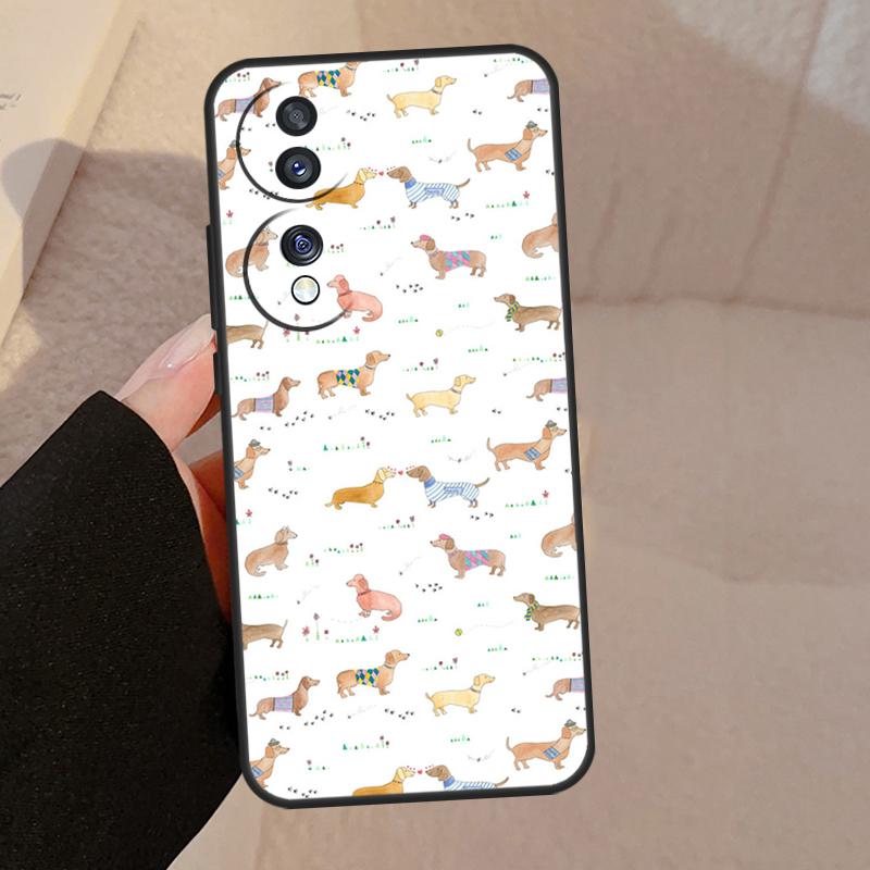 

Милая собака Такса Горячая Для Honor Magic 7 5 6 8 Pro Чехол Для Honor 200 400 50 70 90 Lite X8b X8c X9a X9b X9c X9d Win Honor Magic5 Pro