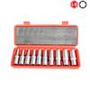 9/10/14/17-Piece E Torx Star Socket Set with 1/2 Inch Drive E4 To E24 Sizes for DIY Workshop Woodworking and Precision Tool