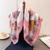 Fashion Password Printing Imitation Silk Scarf Square Scarf High-End Shawl Versatile Neck Small Square Scarf Headscarf Scarf Women