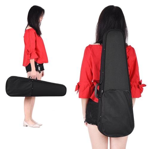 Summina 4/4 Full-Size Violin Case, Triangular, Hard & Super Lightweight, with Shoulder Strap, for Stradivarius Burgundy Violins