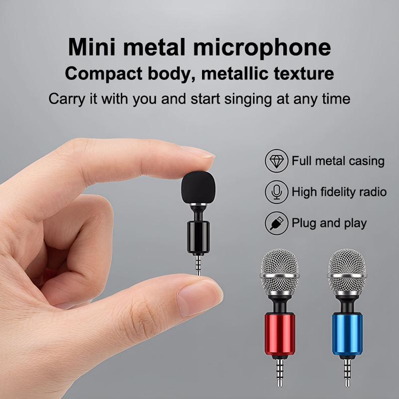 Mini Bendable Metal Recording Microphone Portable Plug And Play Mic For Podcast Voiceover Video Conference Lecture