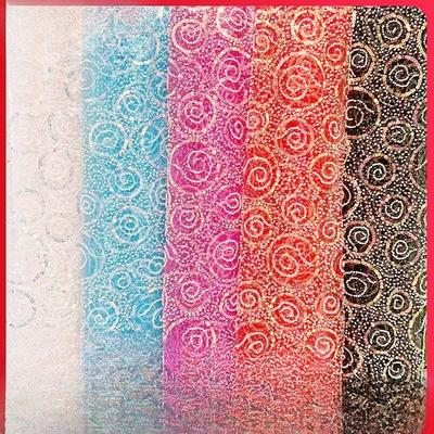 1 Yard Pruimenbloesem Laser Borduurwerk Driedimensionaal Pailletten Stof Polyester Gaas Stof Rok Borduurwerk Kleding Stof