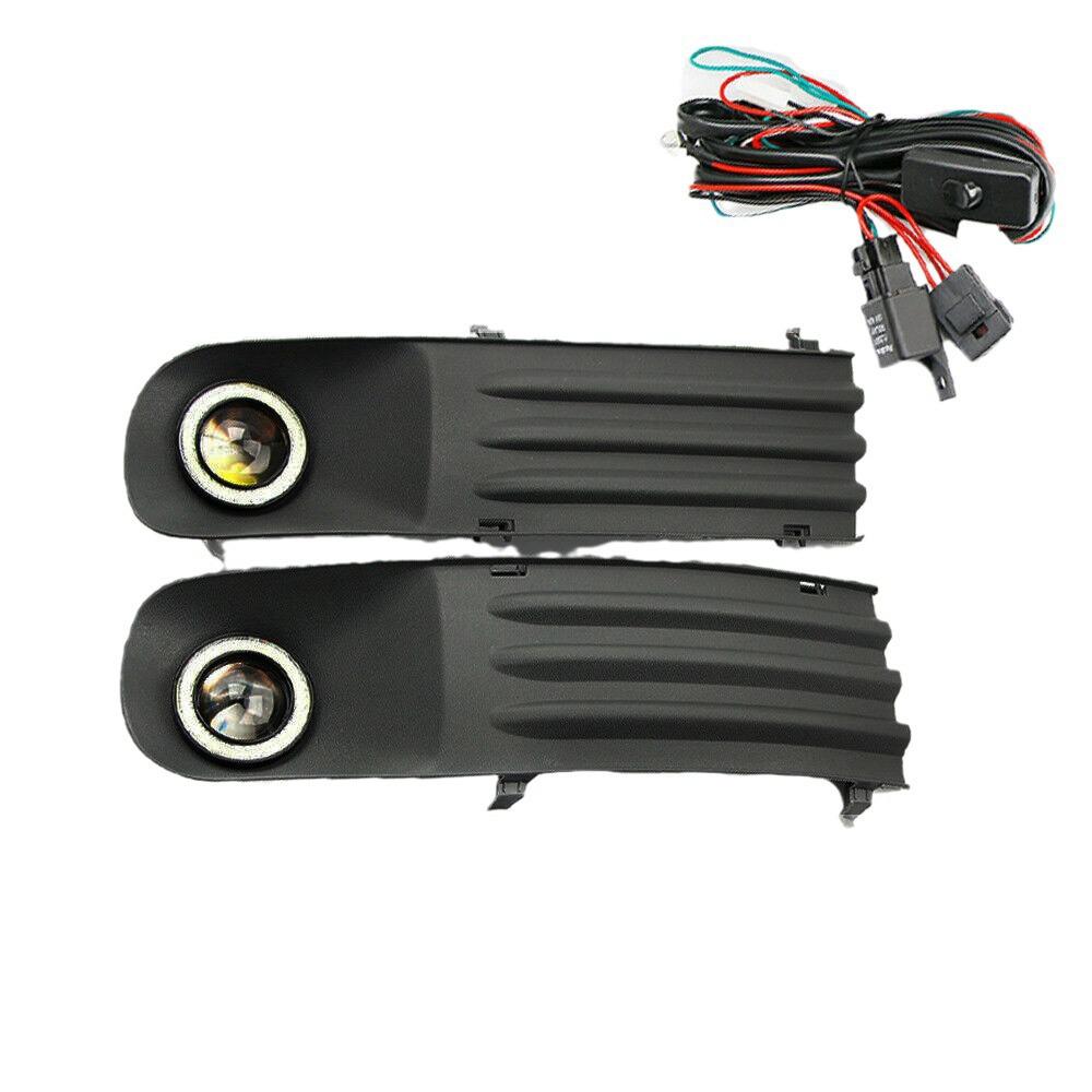 Volkswagen T5 Fog Light Frame Grille with Angel Eye Fog Lights & Wiring (2003-2009)