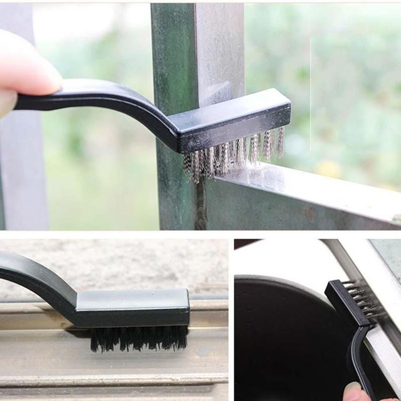 Yeni 2'li Temizleme Tel Fırça Seti Paslanmaz Çelik Fırça Bakır Fırça Naylon Fırça