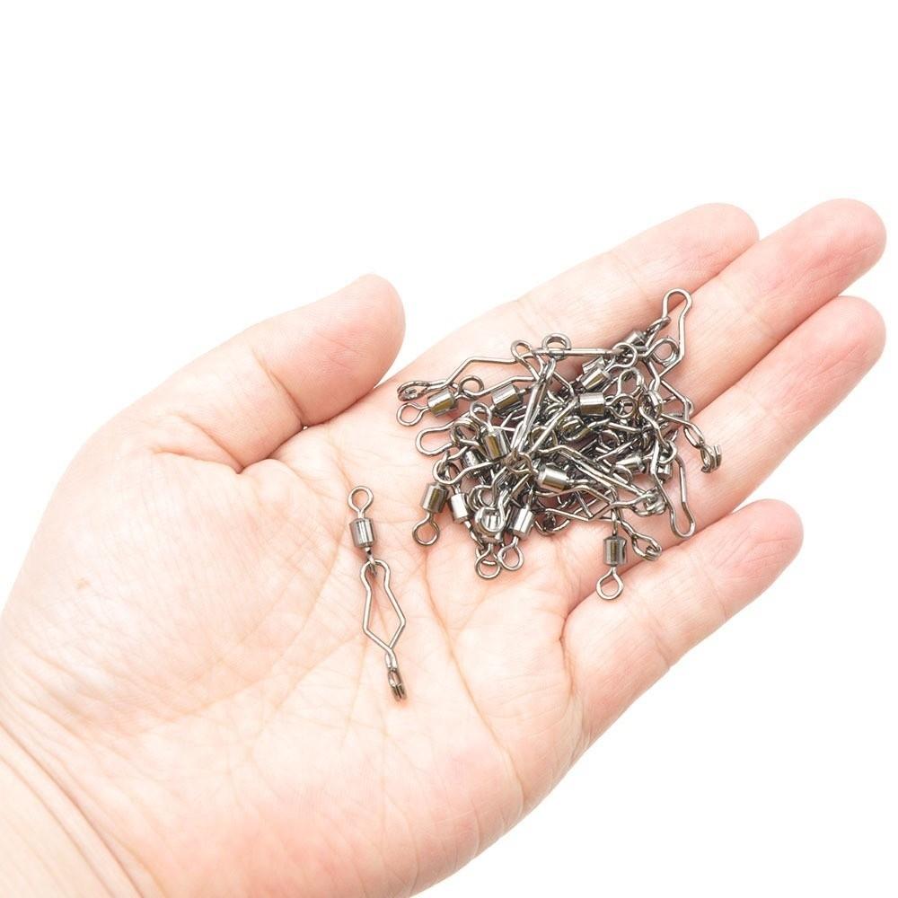 30pcs High Strength Fishing Speed Clips Stainless Steel Lure Hook Connect  Swivel Application
