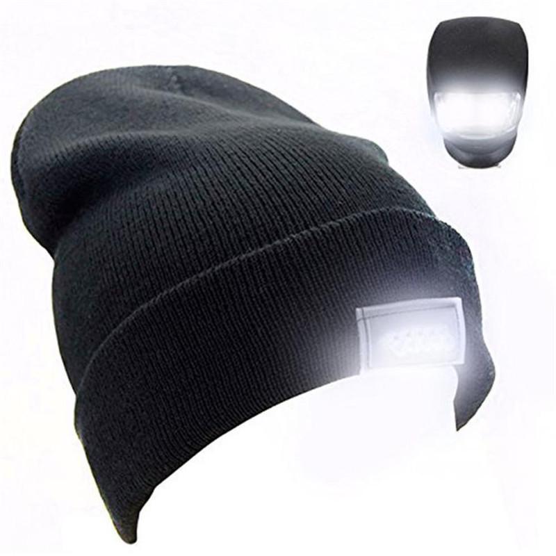 Knitted Hat Glowing LED lamp Cap hat 