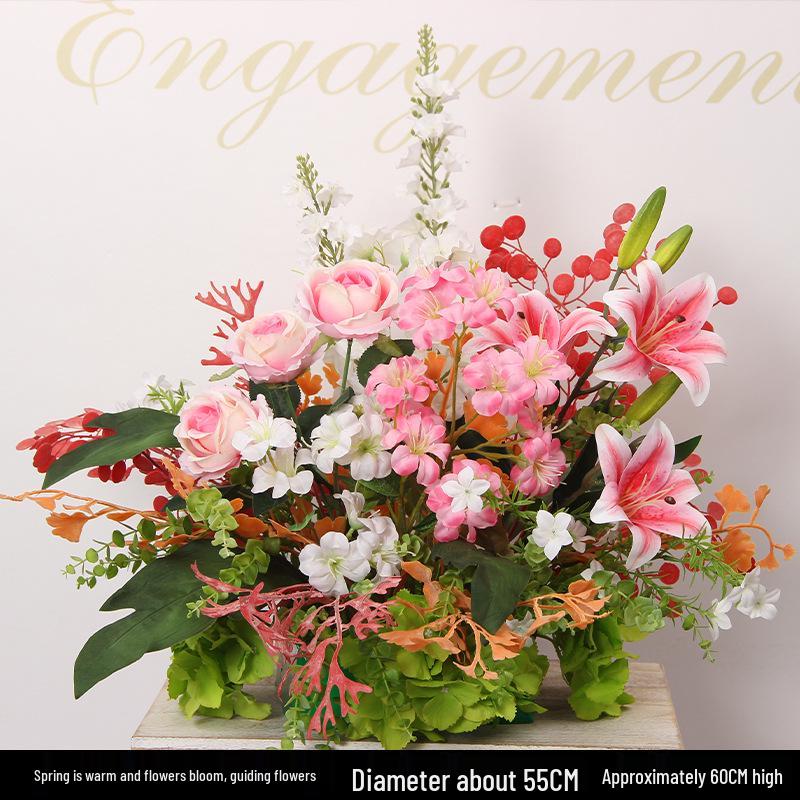 Mori Style Artificial Wedding Floral Aisle Decoration