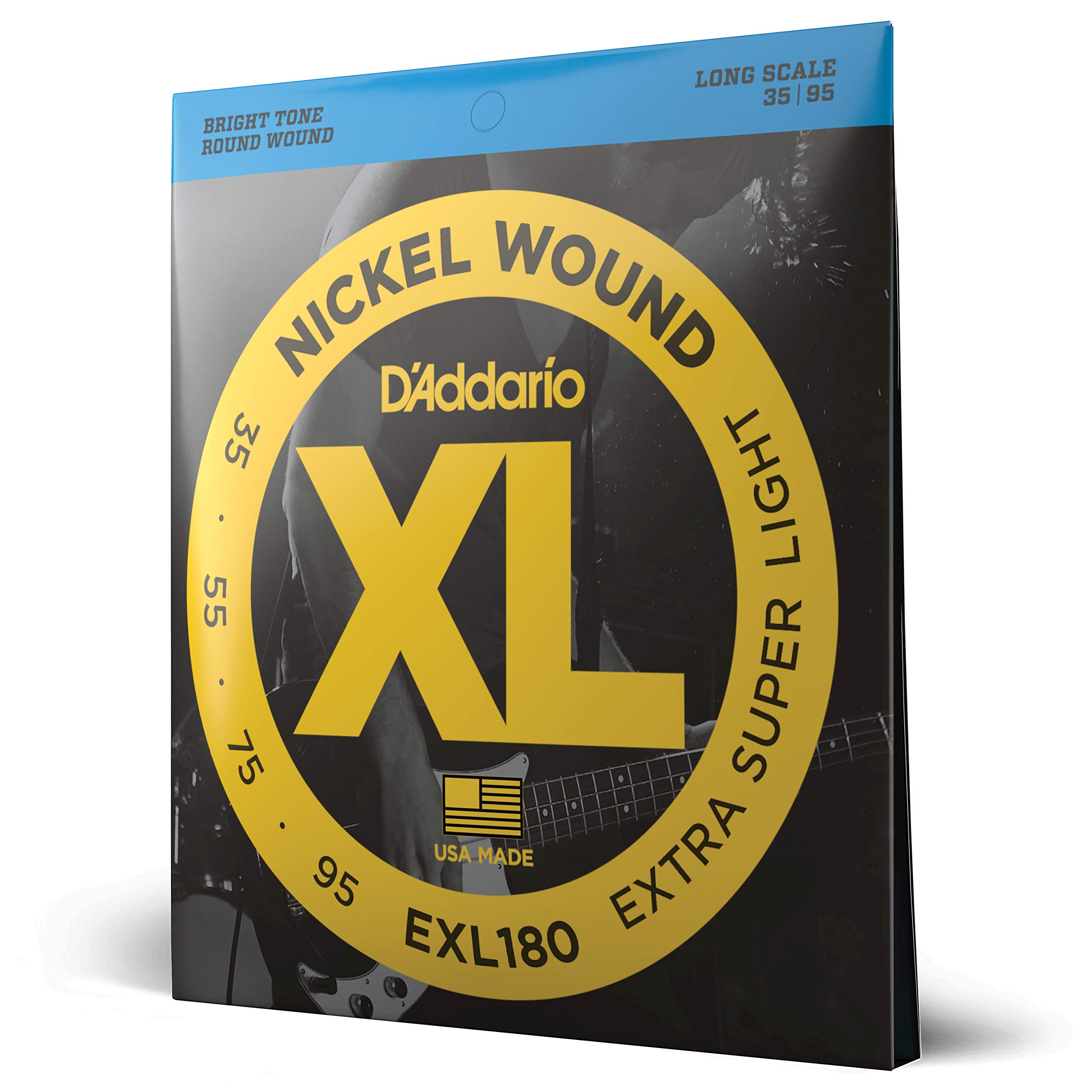 

Nickel Long Scale Bass Strings EXL180 D Addario .035-.095 [ ]