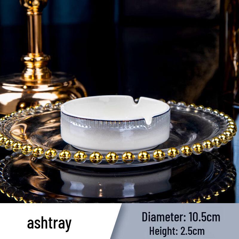 ChuyiQi European Light Luxury 20-Piece Bone China Dinnerware Set with Ashtray